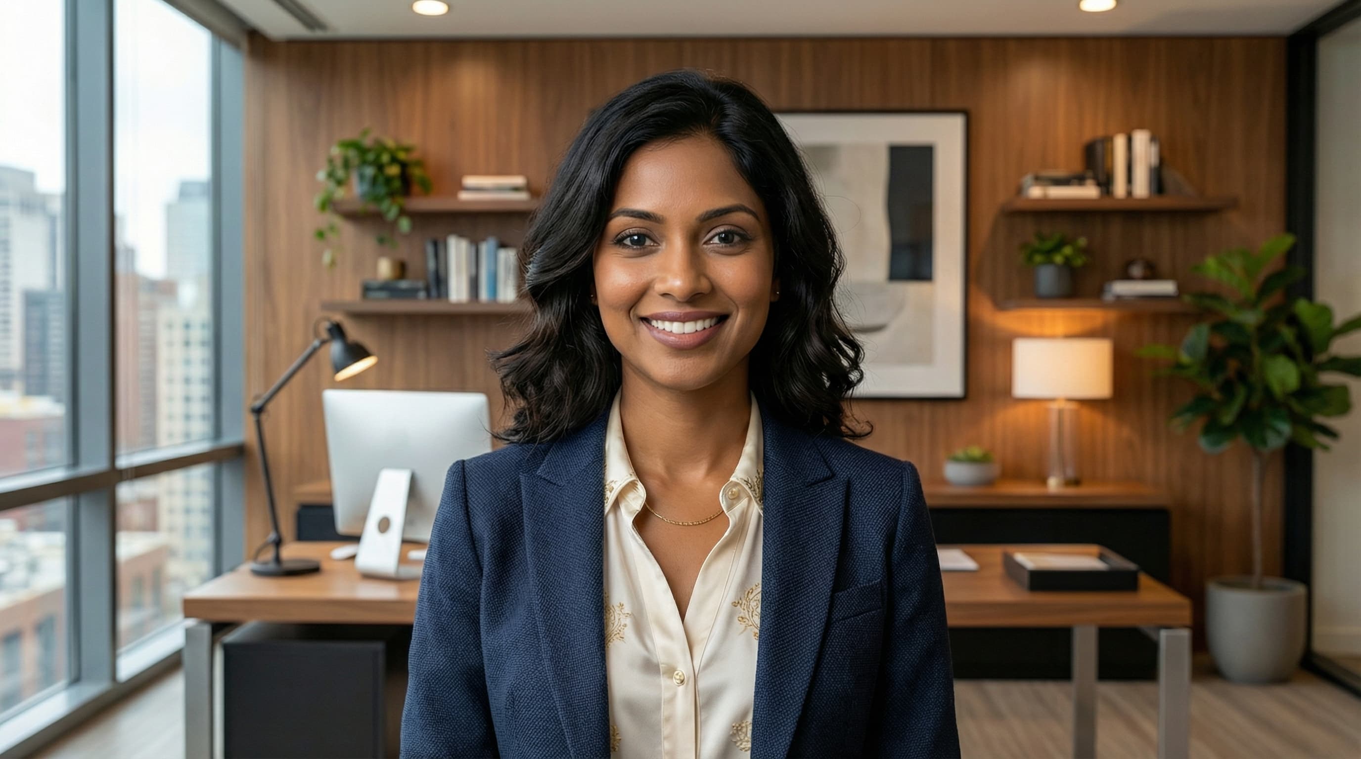 Priya — corporate office avatar